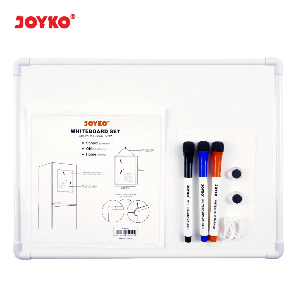 

Whiteboard Set Papan Tulis Putih Joyko WBS-10