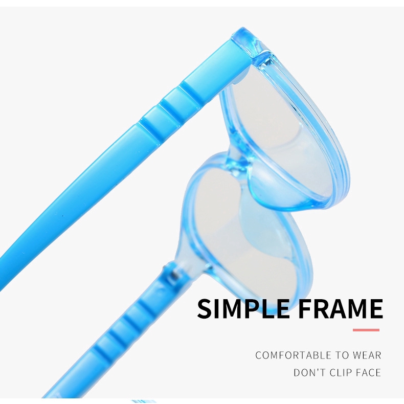 (YUZHU) COD Flexible Frame Kacamata Anti Radiasi Anak Candy Color Clear Frame Kacamata Kids Eyeglasses