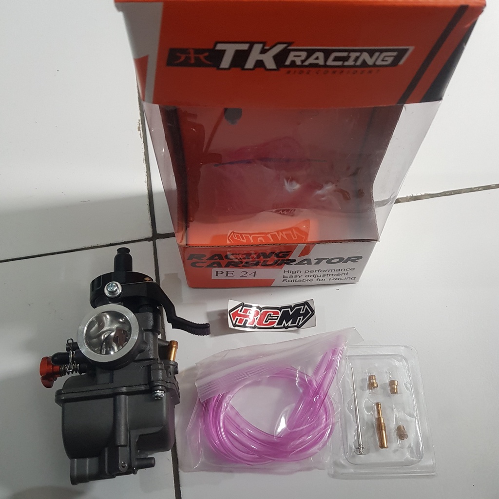 Karbu Karburator carbu carburetor PE24 PE 24 MERK TK RACING ORI ORIGINAL TK RACING PARTS BONUS MJ PJ