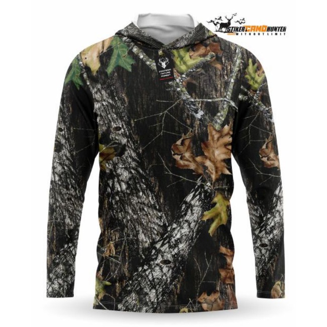 baju camo pakaian berburu kaos camo mosy oak black