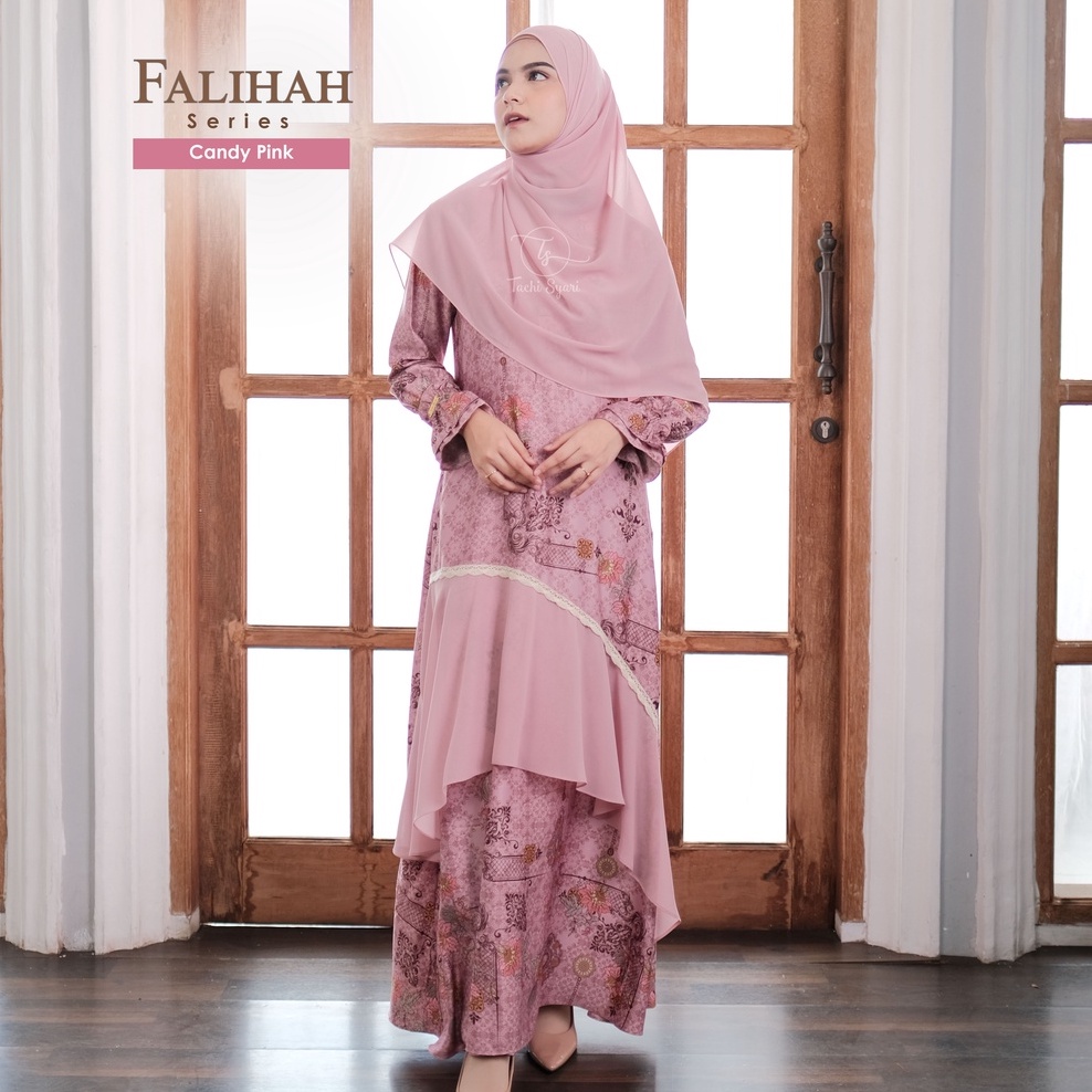 Falihah Series Gamis Set Pashmina ( Gamis &amp; Pashmina ) By Tachi Syari