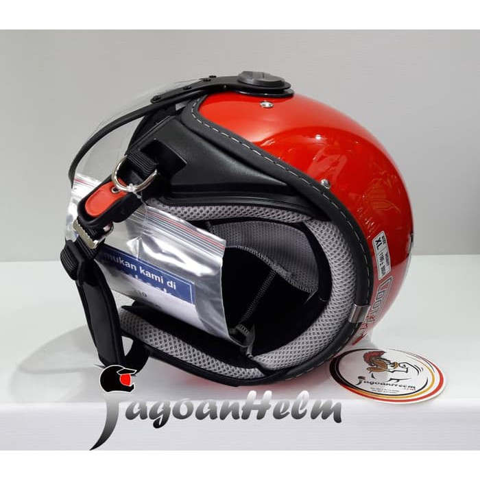 Untuk Anda ZEUS Helm ZS210K RETRO   Dark Red Glossy  ZS 210K Half face ZS 210K
