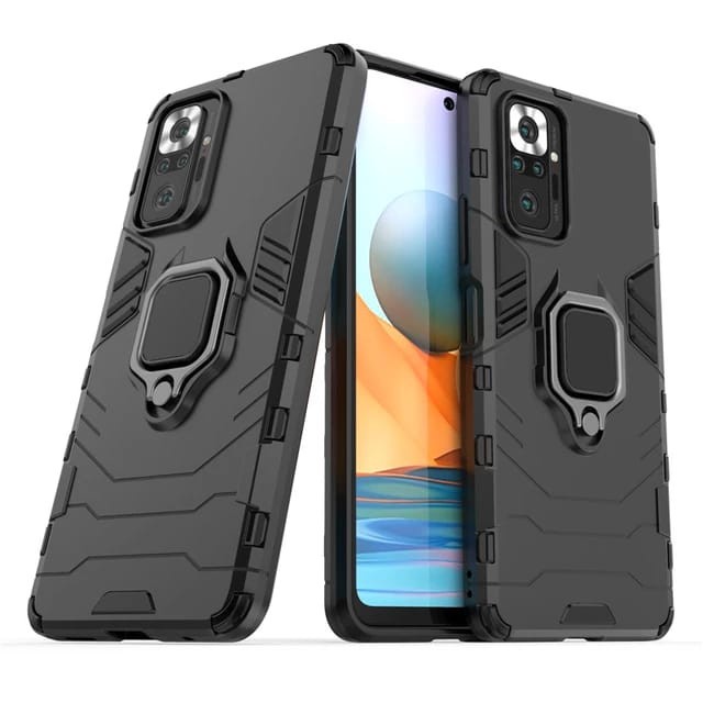 REDMI NOTE 10 NOTE 10 PRO NOTE 10S CASE ARMOR PHANTER RING 360 HARDCASE CASING TEBAL COVER PELINDUNG BELAKANG