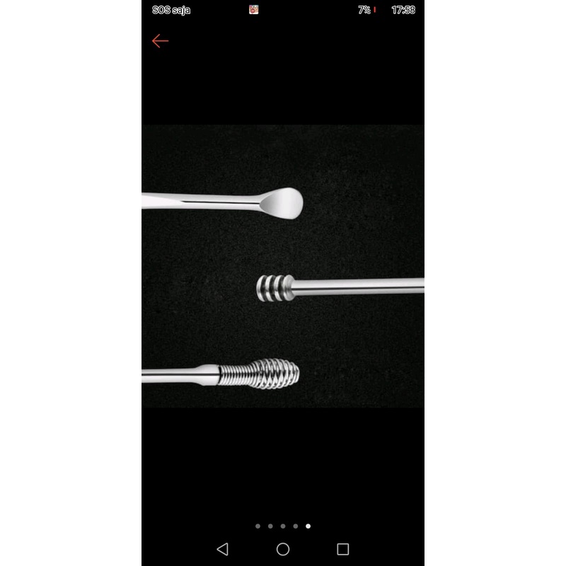 (FO)ALAT PEMBERSIH KOTORAN TELINGA KOREK KUPING STAINLESS EAR CLEANER KOTORAN SET ISI 5 ANTI KARAT WAX BESI IMPORT