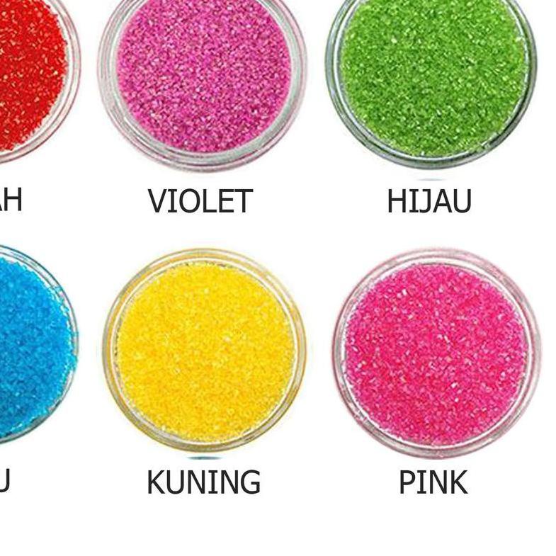 

10.10 MALL 8.8 Brand RAINBOW SANDING SUGAR 50GR - GULA ARBANAT - COTTON CANDY SUGAR - GULA PASIR WARNA WARNI - buruan