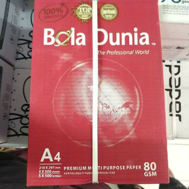 

RB Kertas A4 80 Gram Bola Dunia