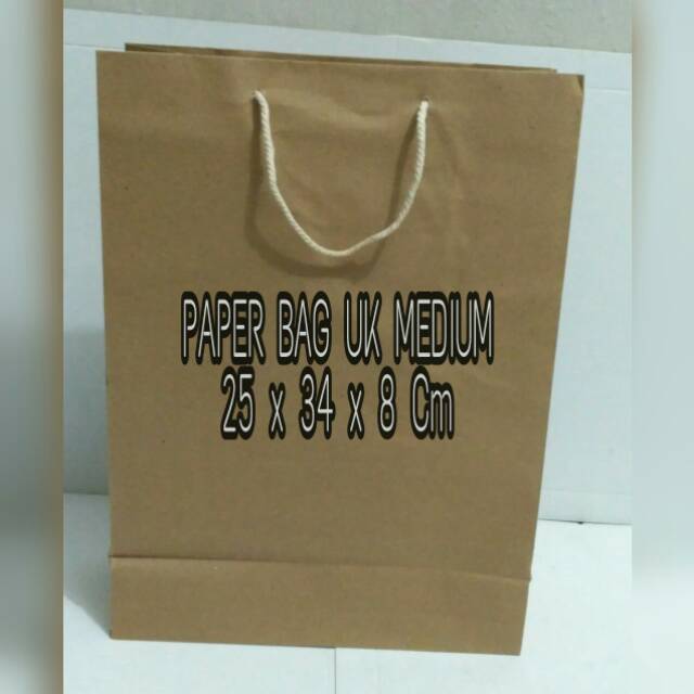 

PAPER BAG POLOS UK MEDIUM/ TAS KERTAS POLOS UK SEDANG