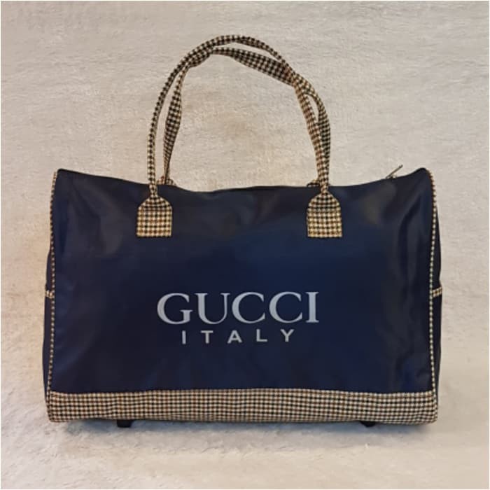 tas gucci tas travel gucci tas pakaian tas gym tas jinjing - Navy