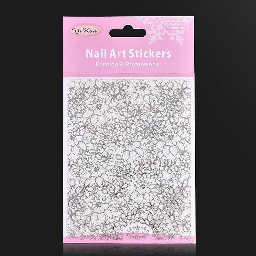 Stiker Nail Art Agustina Wanita Ladies Manicure 1lembar Timbul