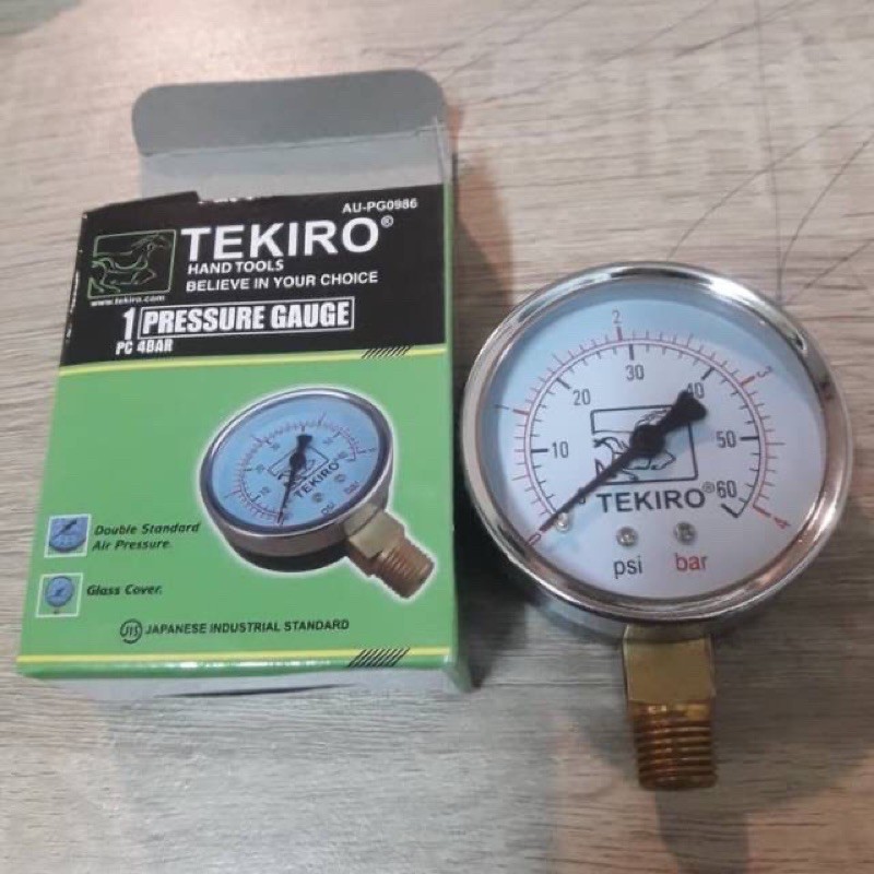 TEKIRO PRESSURE GAUGE // ALAT PENGUKUR TEKANAN // MANOMETER BAR