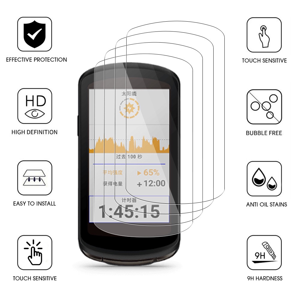 Pelindung Layar Tempered Glass 2.5D HD Anti Gores Untuk Garmin Edge 1040 GPS Stopwatch