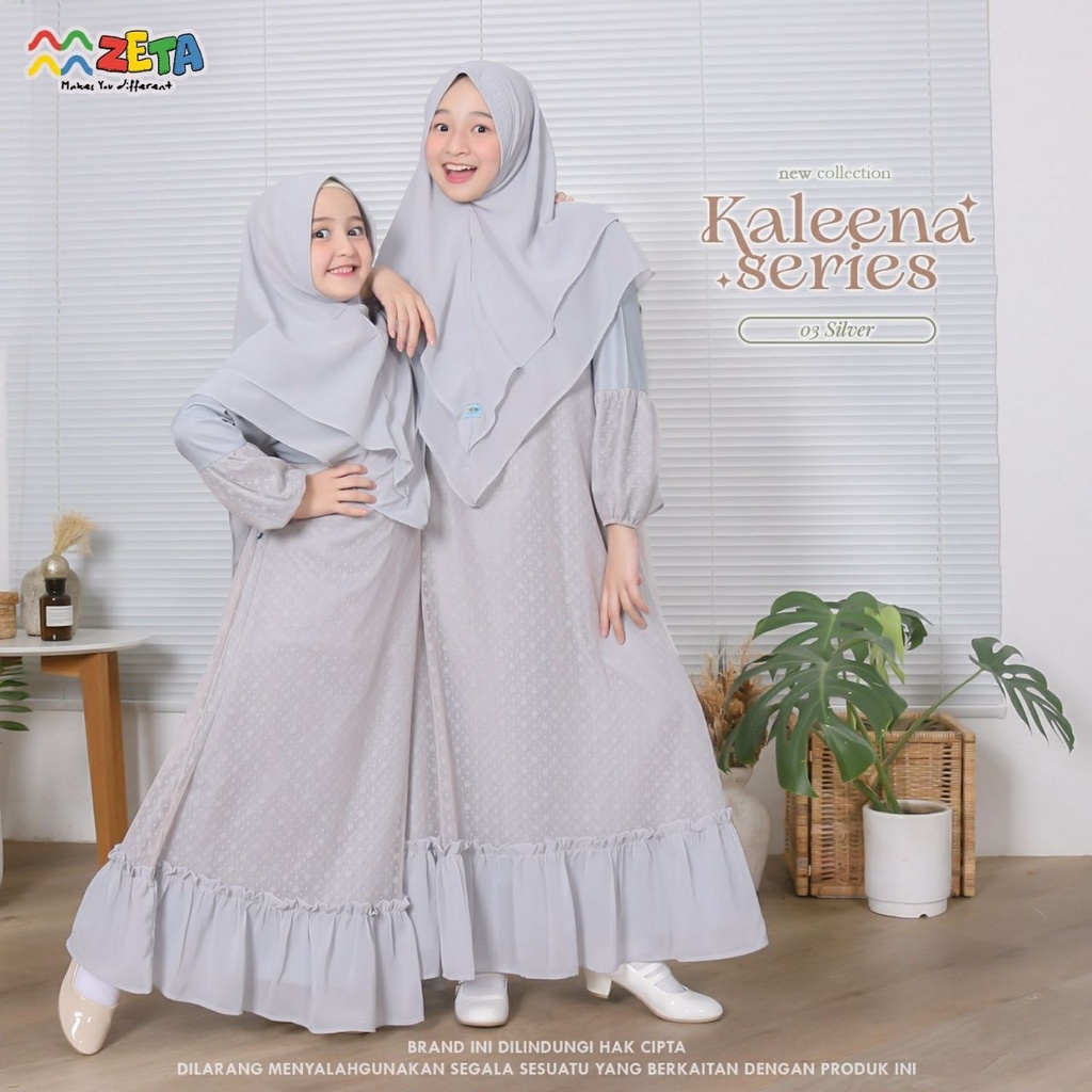 GAMIS ANAK KALEENA SERIES BY ZETA OUTFIT GAMIS ANAK BROKAT SYARI