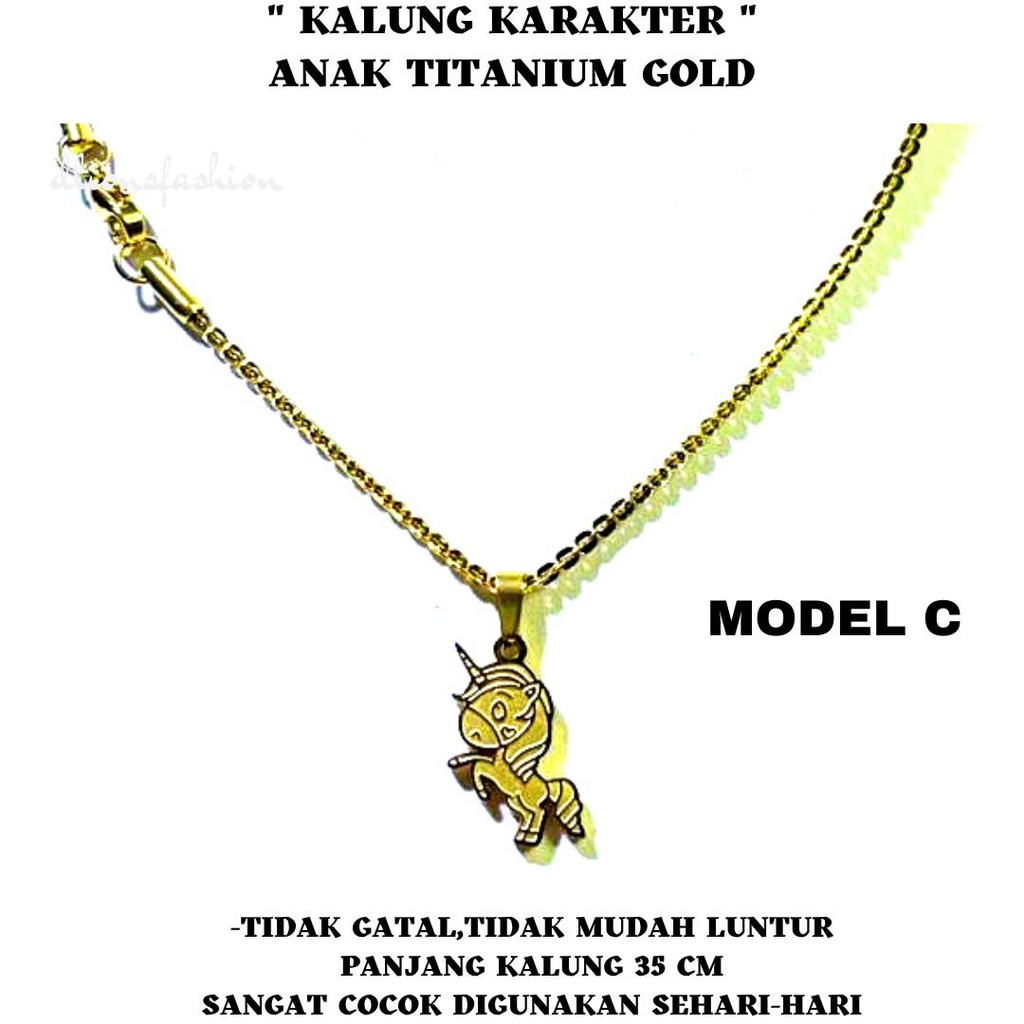 KALUNG ANAK ASLI TITANIUM,KALUNG KARAKTER ANAK TITANIUM,KALUNG ANAK TIDAK GATAL,KALUNG ANAK TIDAK LUNTUR,PANJANG 35 CM,TERSEDIA BEBERAPA PILIHAN MODEL KALUNG