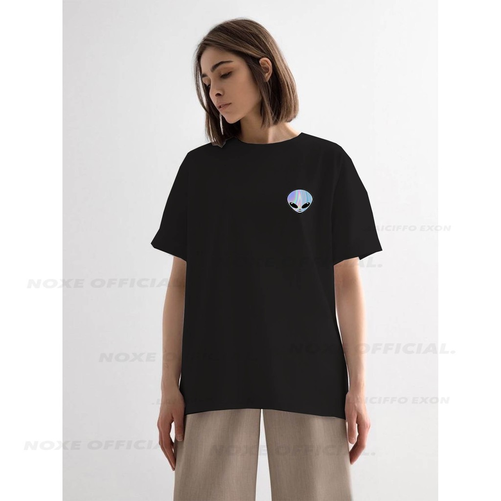 BAJU KAOS UNISEX OVERSIZED TEE / KAOS ADEM MOTIF ALIEN / KAOS ATASAN BIG SIZE