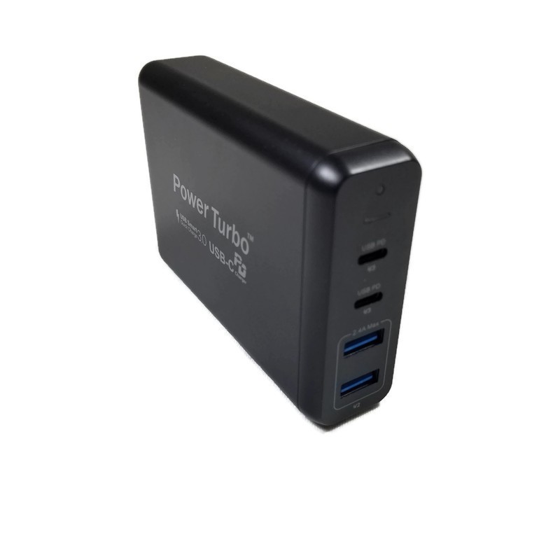 WIWU POWER TURBO PT6042 - 2 Ports PD and 2 Ports USB Charger - 75W MAX - Charger 75W Output MAX