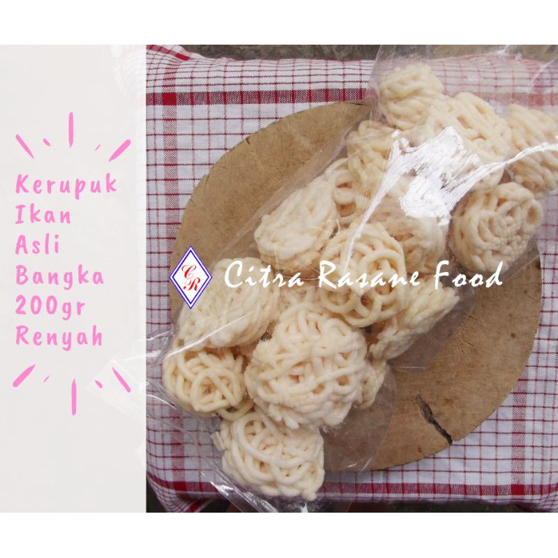 

Kerupuk Ikan Asli Bangka / Kerupuk Ikan Bangka Renyah 200gr