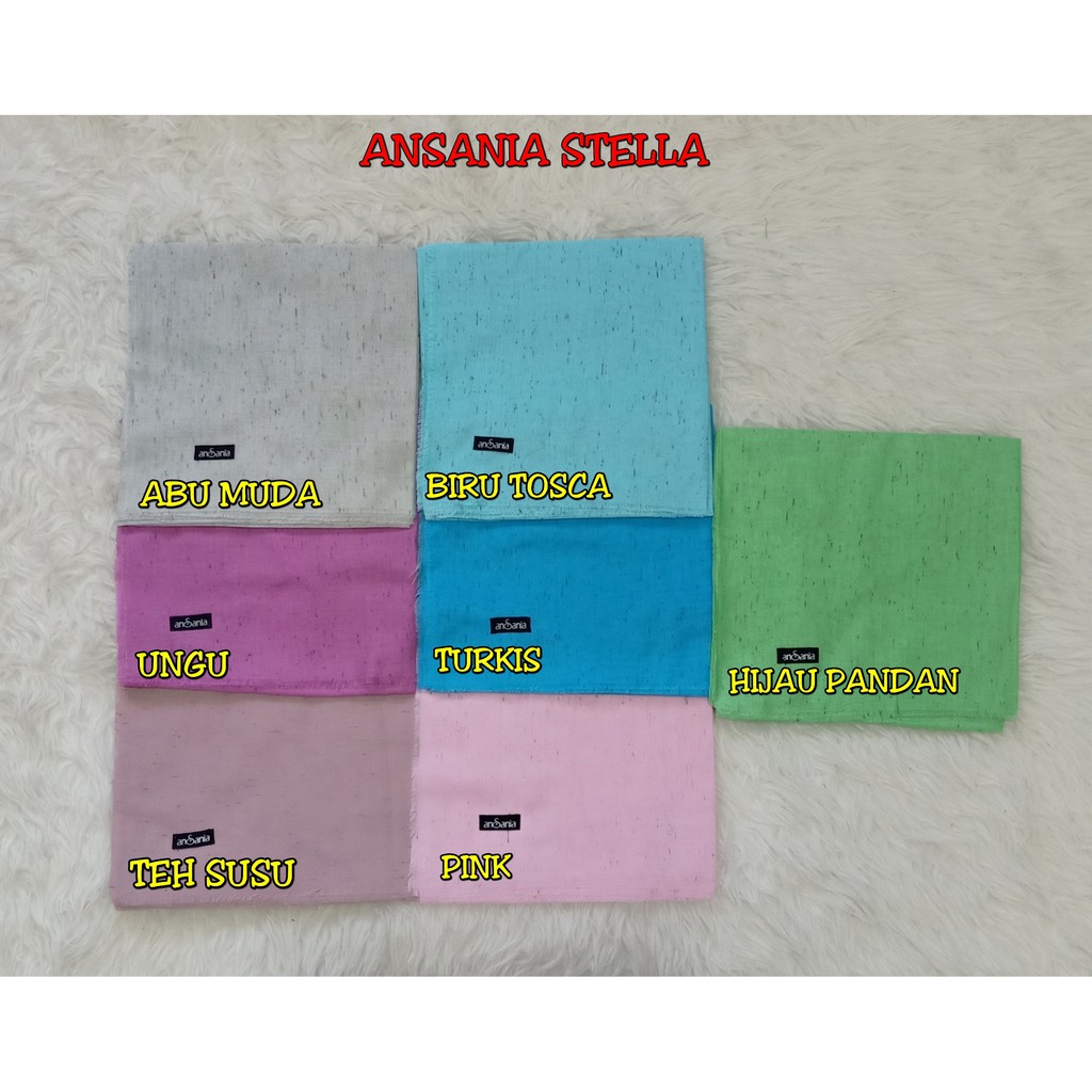 Jilbab / Hijab ANSANIA SAUDIA Rawis Segiempat / Square / Katun Premium STELLA