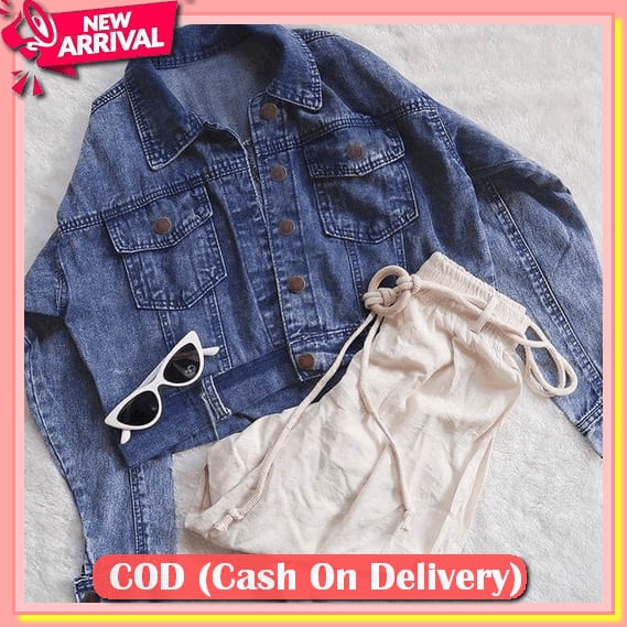 Dream Jaket Jeans Kekinian Jeket Denim Outer Levis Cewek Outwear Wanita Outerwear Jins Cewe Remaja O