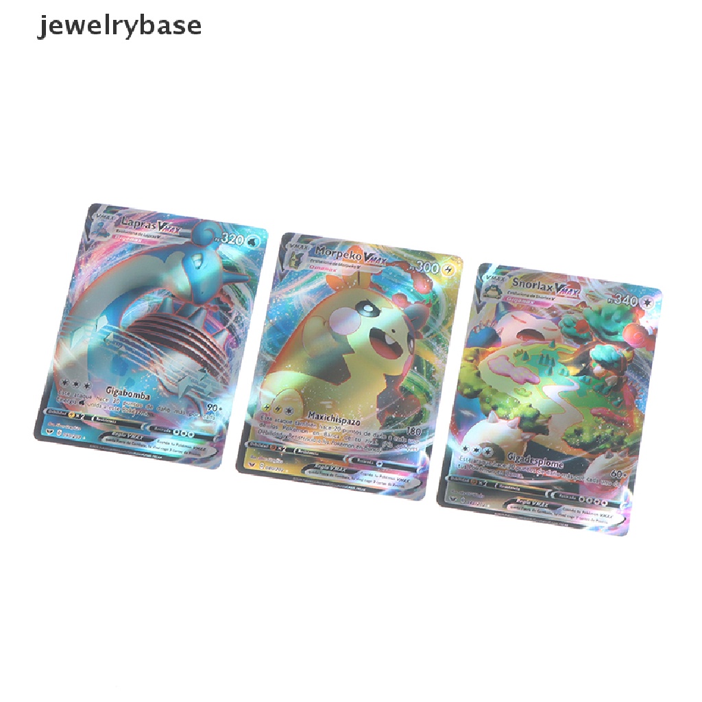 (jewelrybase) Mainan Kartu Pokemon Holografik Warna Pelangi Untuk Anak