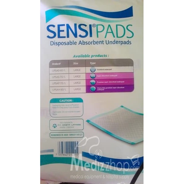 UNDER PAD SENSI / SENSI UNDERPAD /PERLAK SENSI TERLARIS