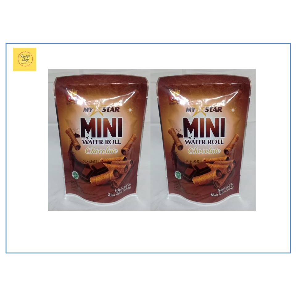 

Astor Wafer Roll Mini Murah My Star 40 Gram,Rasa Krim Coklat