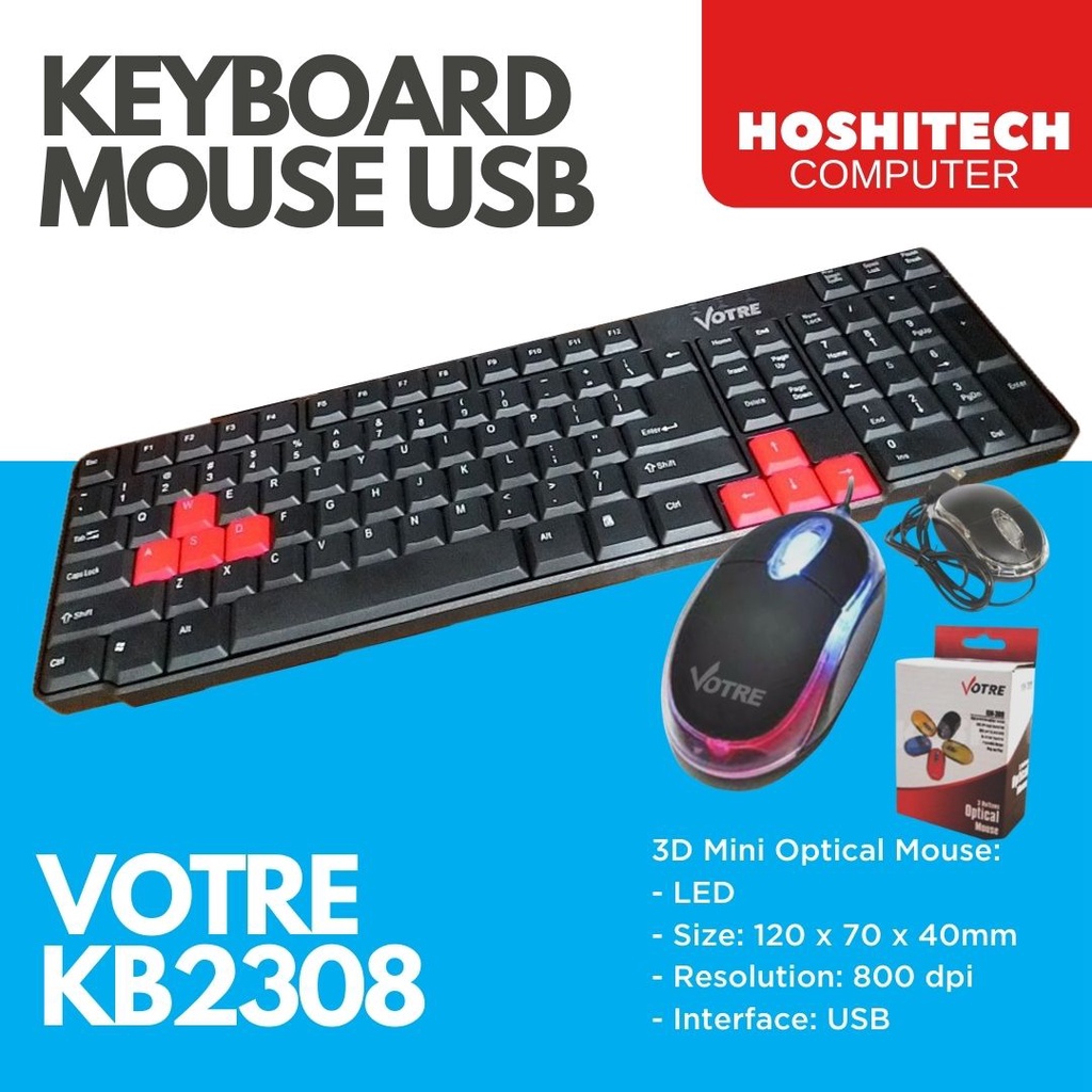 Keyboard mouse Votre Paket KB-2308 Keyboard &amp; MOUSE KM-309 USB