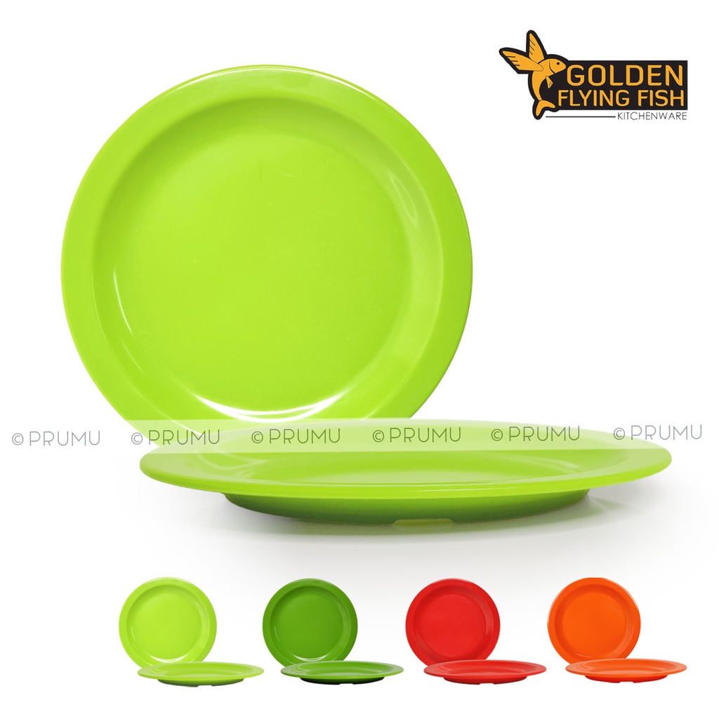 Piring Ceper Melamin 9 inch - Piring Makan - Piring Saji - Piring Datar Melamine - Golden P0902