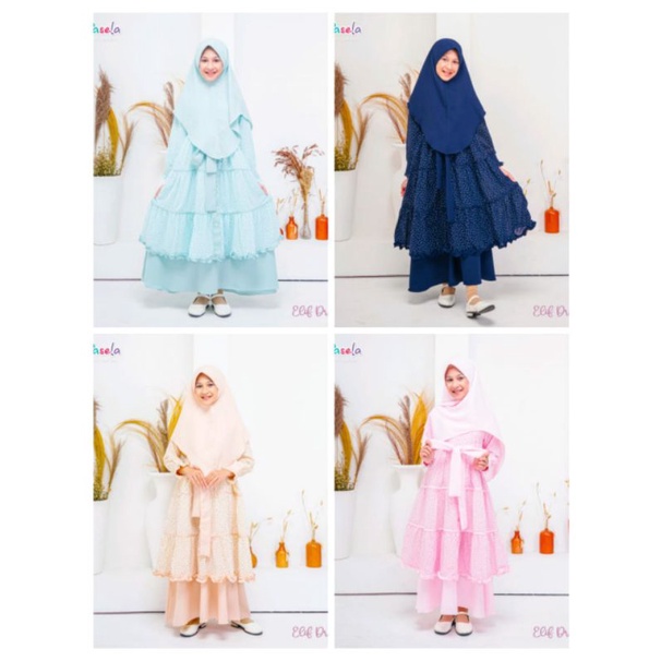 gamis set cantik anak dan remaja ELIF series by BASELA kids