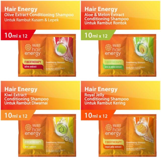 Makarizo Hair Energy Conditioning Shampoo 2 in 1 Fibertherapy Sachet