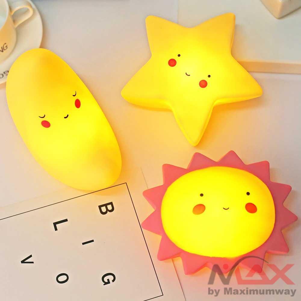 Lampu tidur anak warna warni dengan karakter boneka lucu FGHGF Lampu Tidur Anak LED Light Cute Smiley - FGH01 lampu tidur bayi 2021 Cute Night Light LED Cartoon Mood Stars Feeding Lights for Children Kids Gifts baby Sleeping Toys Bedroom decoration Lamps