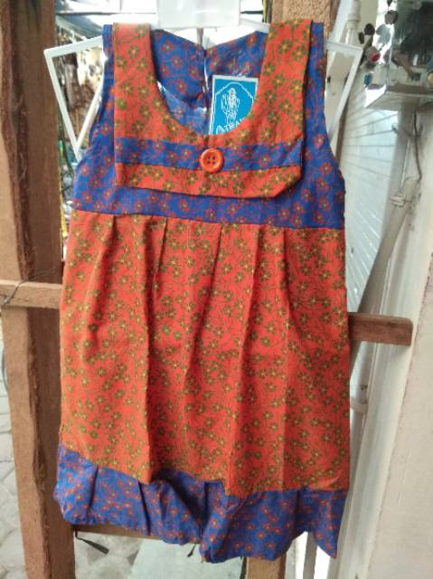 DRESS ANAK BUNGA USIA 5-7 TAHUN BAHAN KATUN - BAJU ANAK PEREMPUAN MURAH - SOUVENIR JOGJA