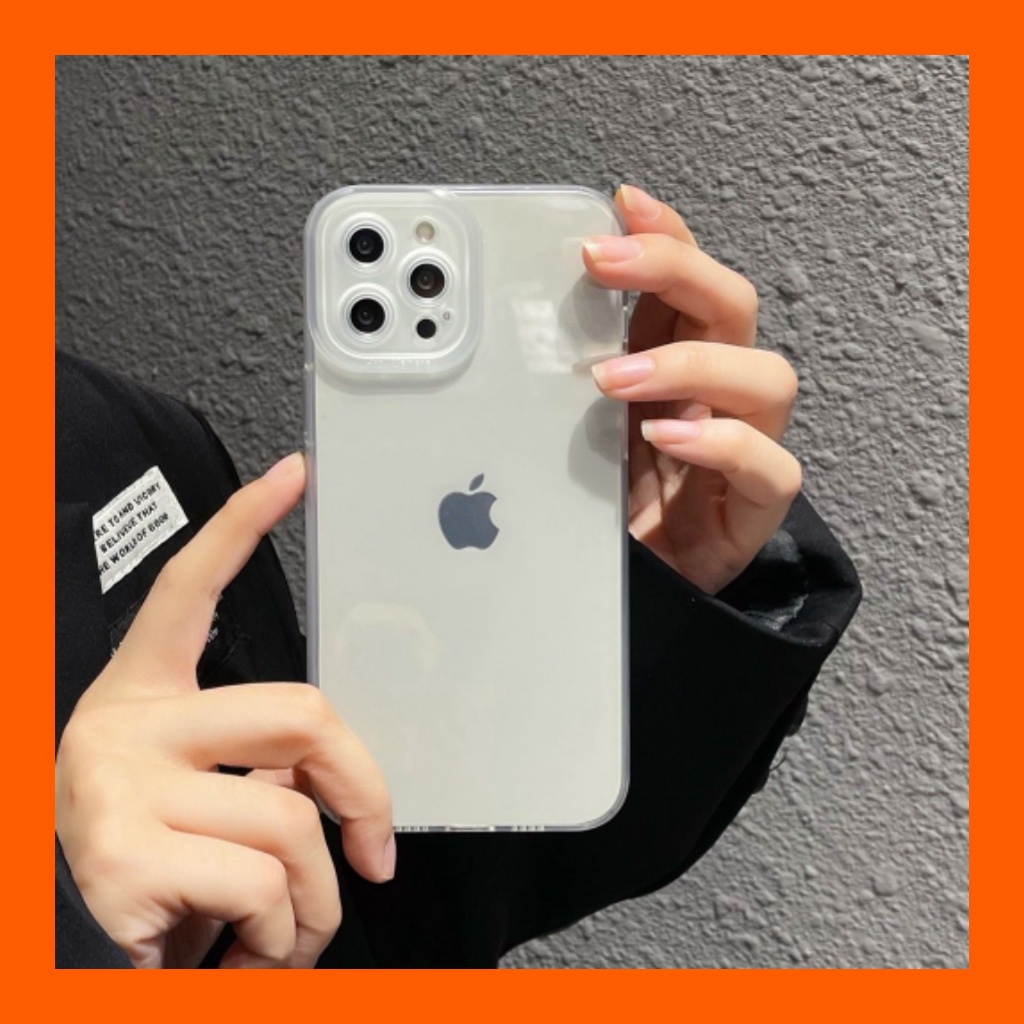 SOFT CASE IPHONE CLEAR BENING PELINDUNG KAMERA WARNA SOLID UNTUK IPHONE 7G - 12 PRO MAX