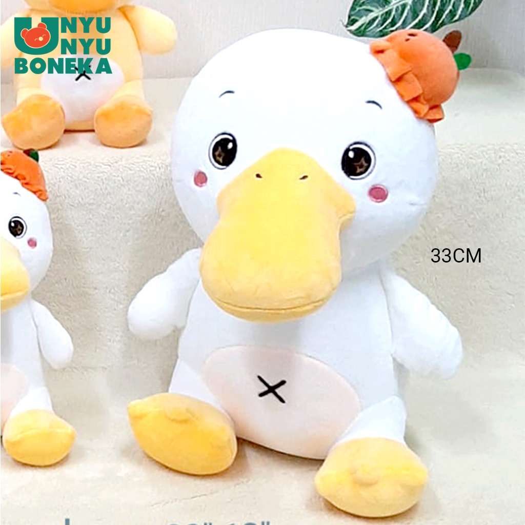 boneka bebek duck animal topi stroberi