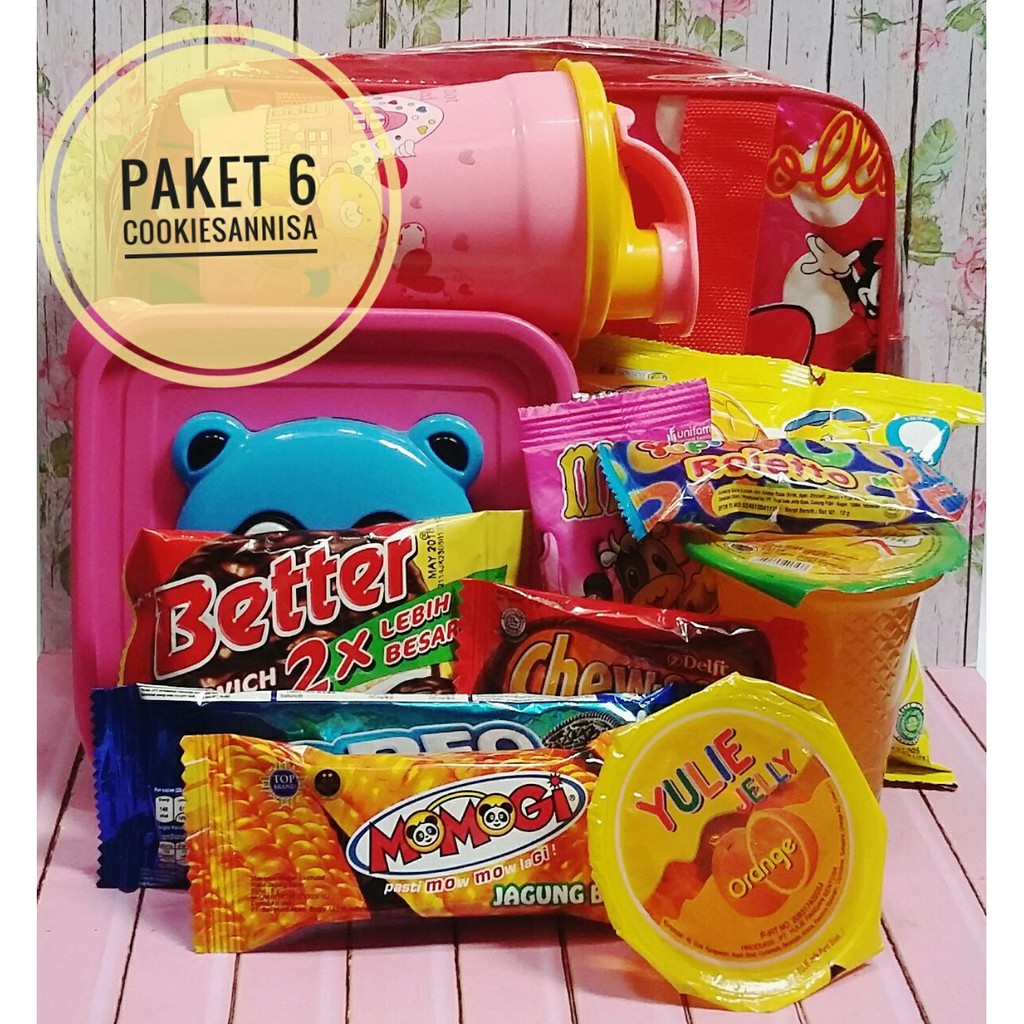 

Parcel Bingkisan Tas Ulang Tahun Anak + Snack + Tempat makan & Minum Murah