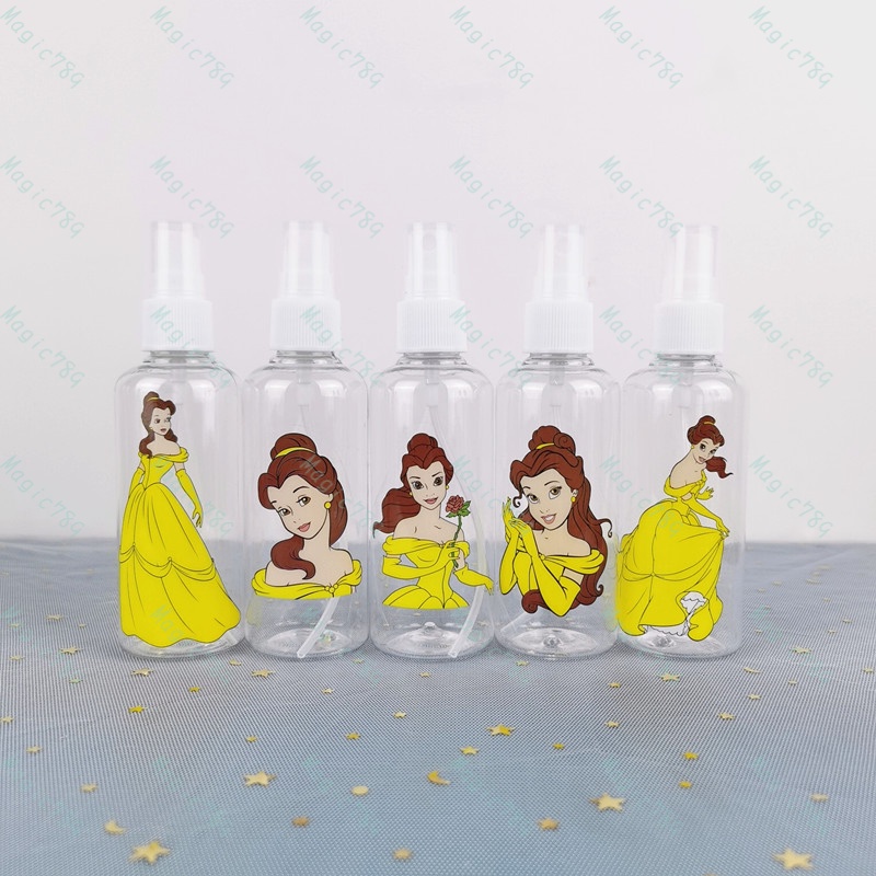 Magic789 Princess Alice Cinderella Snow White Spray Bottle Plastic Cartoon Travel Size Bottles 100ML