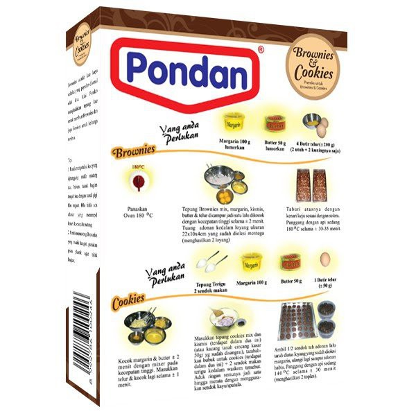 Pondan Brownies &amp; Cookies 435gr