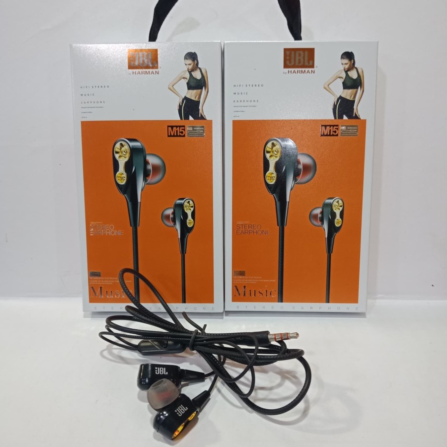 Handsfree Earphone Mic Super Bass jb11 / M15 Headset Hifi Sound Quality