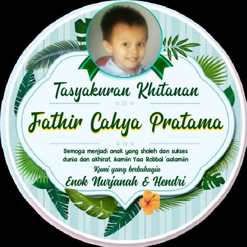 STIKER TUMPENG MINI ACARA KHITANAN