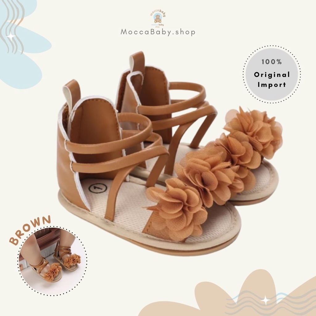 MBSS - PREWALKER Sepatu Anak Bayi Baby Shoes Sandal Casual Socks Anti Slip Bahan Import / VINNY RUFFLE