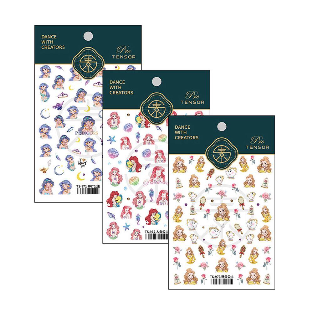 AUGUSTINA Agustina Kartun Stiker Kuku Teko Lucu Shell Love Bunga DIY Dekorasi Nail Art