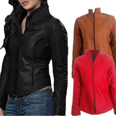 Jaket Wanita Jaket Semi Kulit Wanita Simple Bomber Jaket Cewek Anak Motor Distro(B8U4) Jaket Wanita 