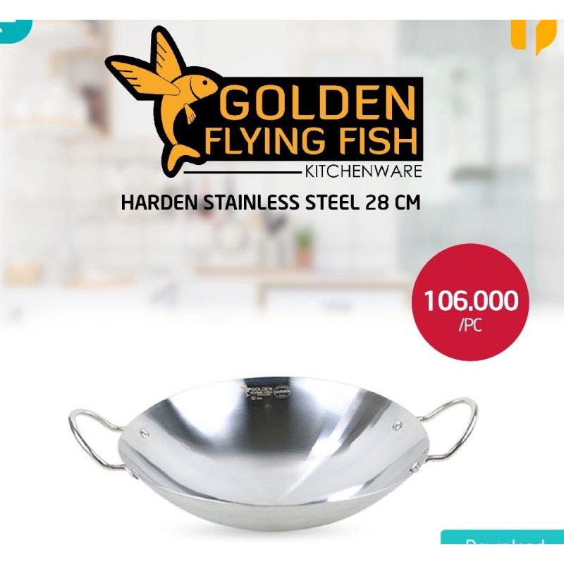 Wajan Golden Flying Fish Harden Stainless Steel