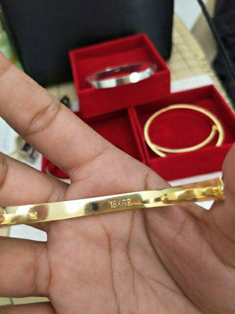 Gelang wanita titanium steel anti karat untuk pesta pernikahan tunanga-7