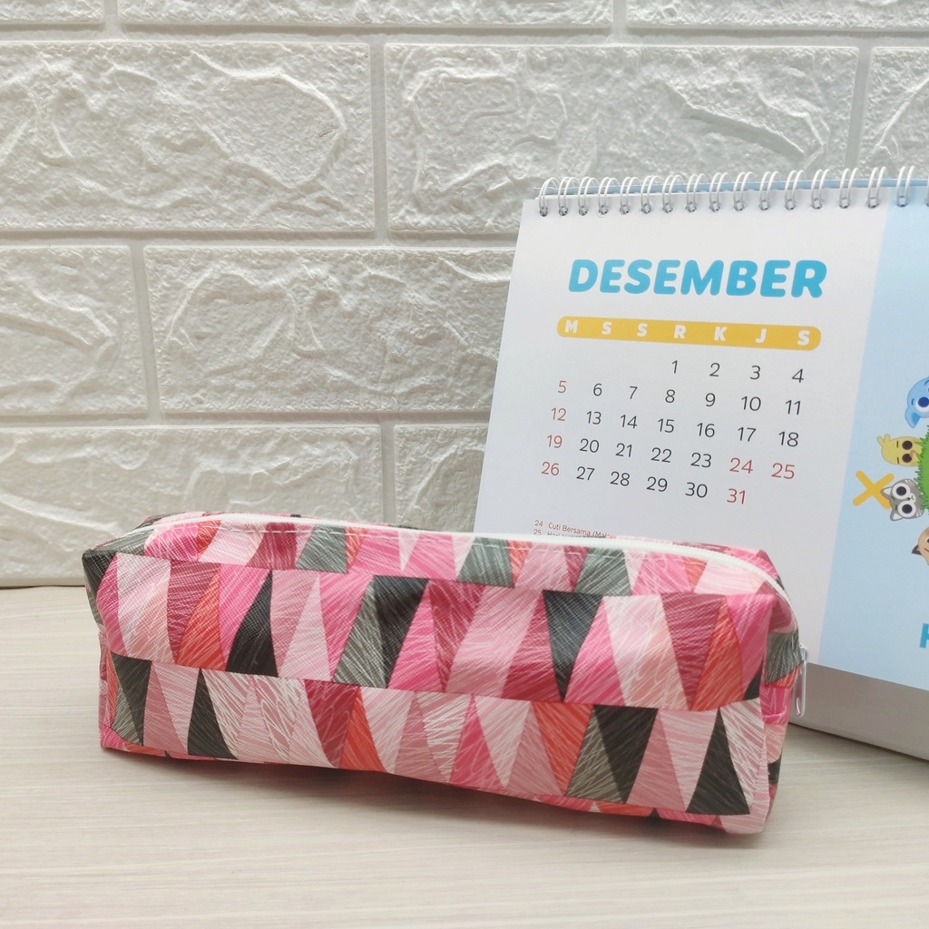 KOTAK PENSIL MOTIF KARTUN LUCU UNIK / KOTAK PULPEN / TEMPAT ALAT TULIS IMPORT BS-BERLIAN PINK