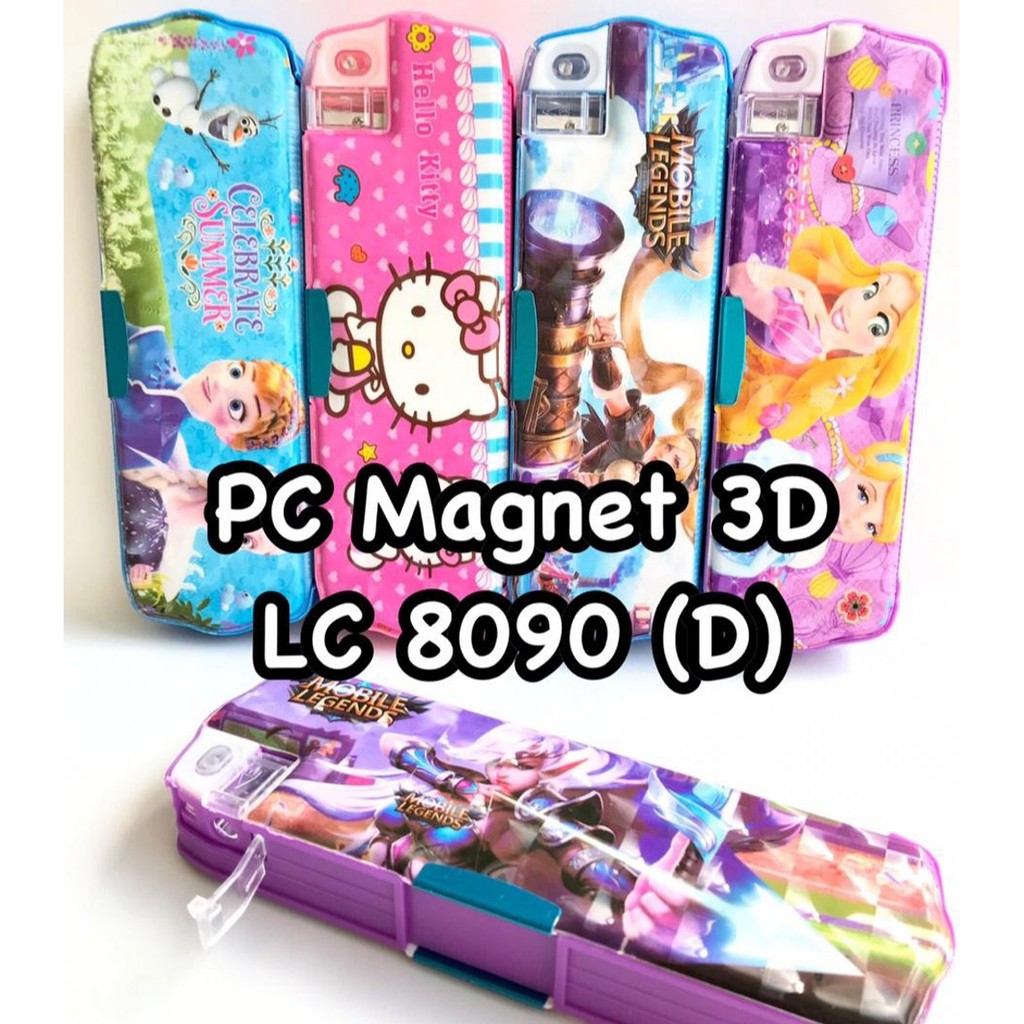 

Stok Ready Pencil case magnet 3D LC 8090 Obral