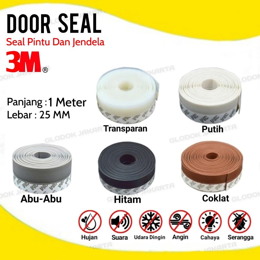 Door Seal Original 3M Penutup Lubang Celah Pintu Jendela