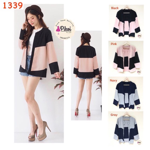 Cardigan korean style murah / outer cewek lucu / luaran hijaber / cardigan hijaber / jaket lucu 1339