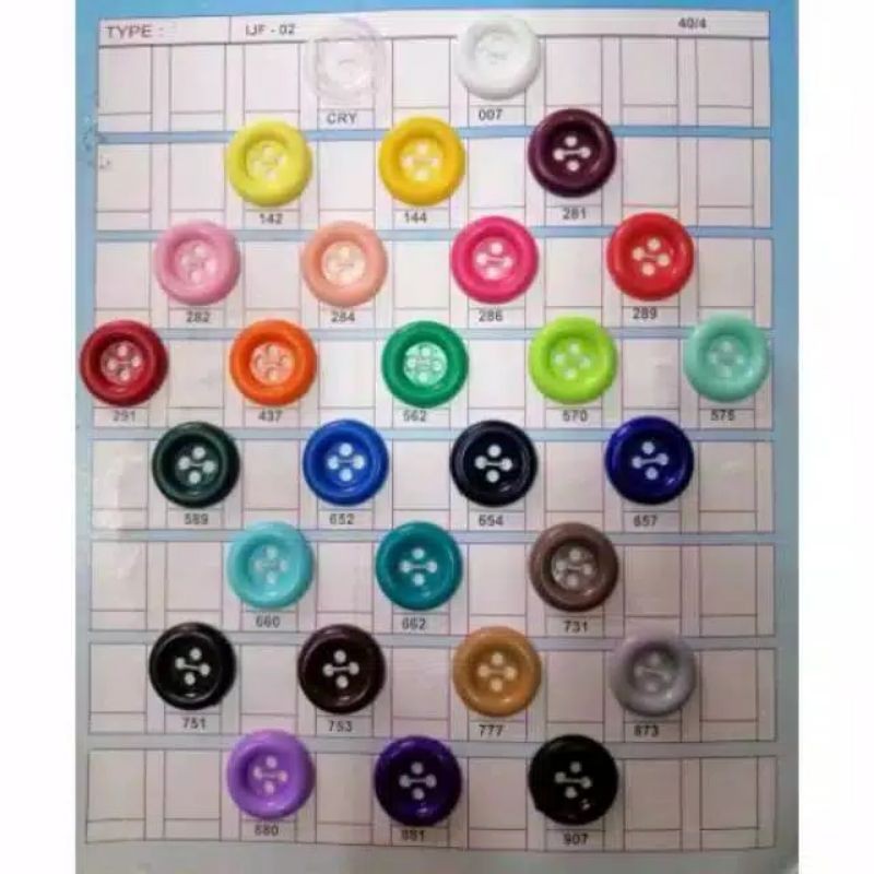 Kancing Besar 2,5cm Warna Warni Plastik