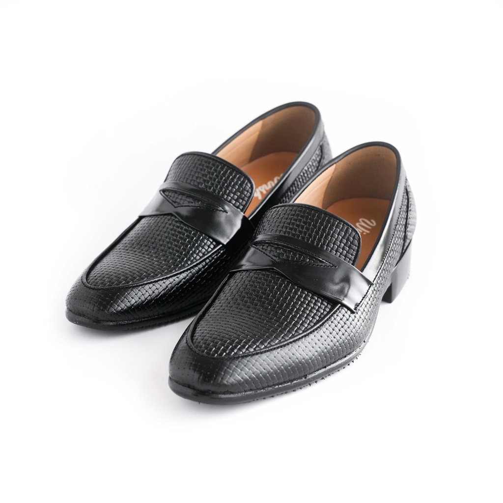 Sepatu Slip on pria - Winshor - Grande - Black - Mat edition