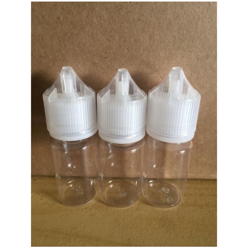 Botol chubby botol tetes 15 dan 30 ml transparant tutup bolong